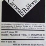  1968 città di Torino e camerata polifonica locandina 35x100 