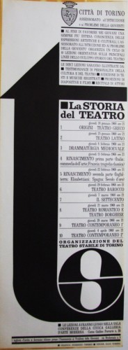 1968 città di Torino teatro stabile locandina 35x100