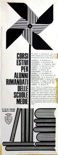 1970 città di Torino corsi. locandina 35x100