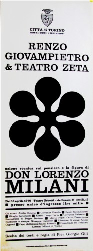 1970 città di Torino e teatro zeta locandina 35x100