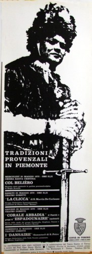 1970 città di Torino tradizioni locandina 35x100
