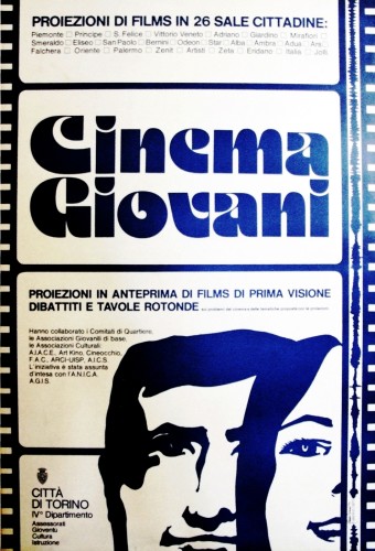 1971 città di Torino cinema manifesto 70x100