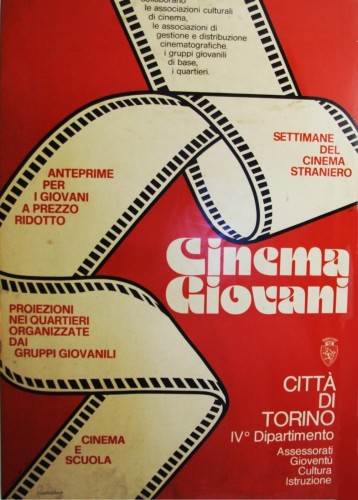 1972 città di Torino cinema giovani manifesto 70x100