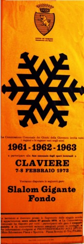1973 città di Torino locandina gare sci