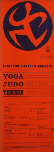 1976 città di Torino  locandina corsi sportivi