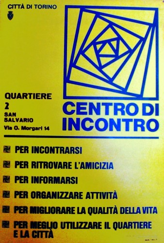 1980 città di Torino centro incontri poster 70x100