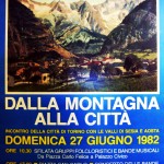  1982 città di Torino montagna poster 70x100 