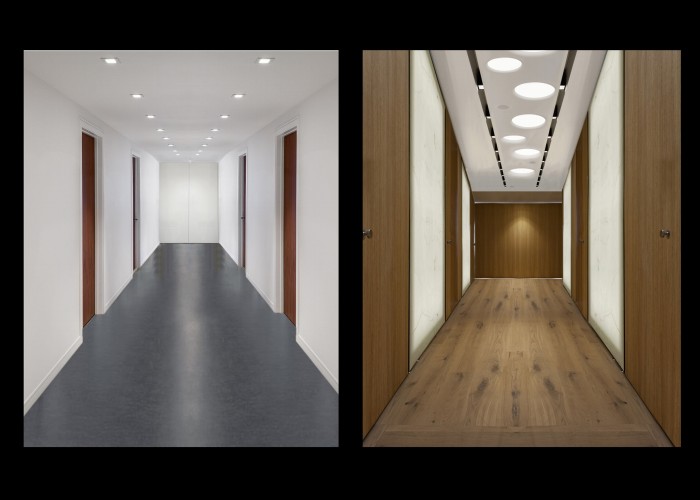 ArchitetturaTiberio_studio mdc_milano_2003_prima e dopo_corridoio