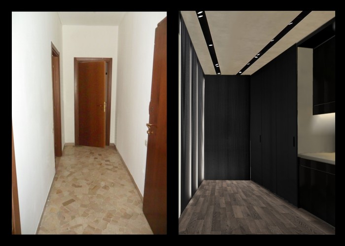 appartamento FR_Milano_2009_prima e dopo_corridoio