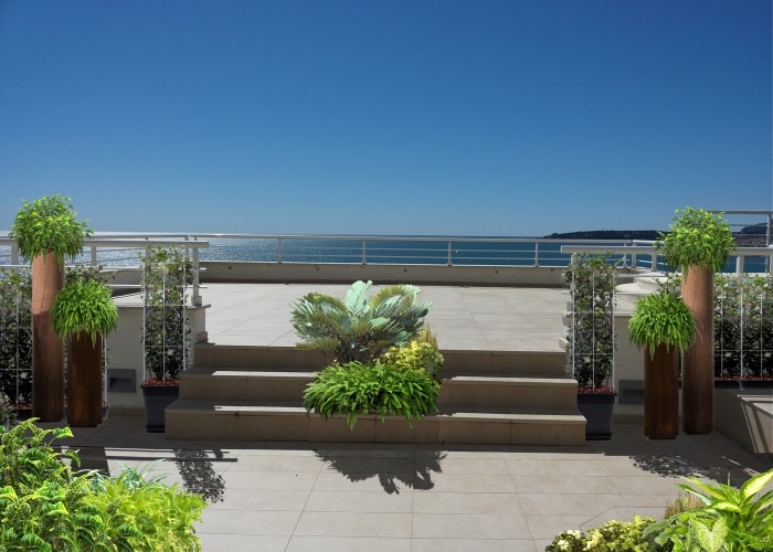 architetturaTiberio_Penthouse Garavan98_terrazza scala vs t alta piscina piante